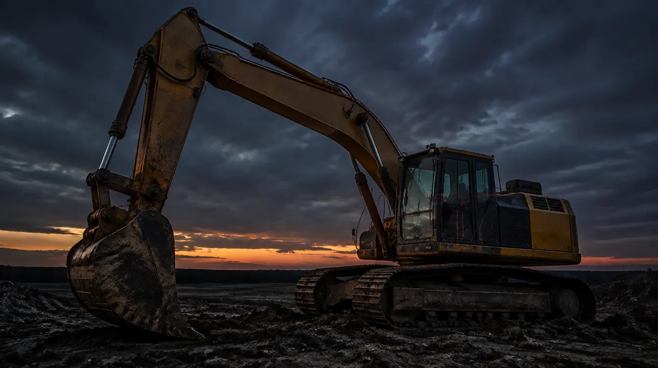 Excavadora Caterpillar con diagnóstico electrónico