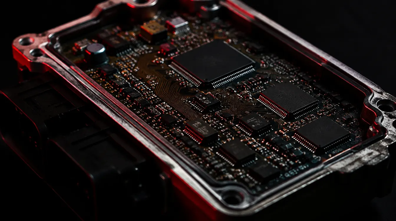 Módulo ECU con componentes electrónicos